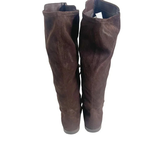 Nine West Brown Leather Faux Suede Knee High Pointed Toe Boots Size 10 - Picture 5 of 11